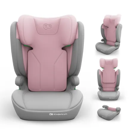 Бустер с облегалка Kinderkraft I-SPARK 2 PLUS, Pink