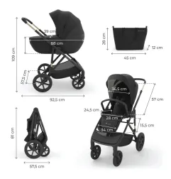 Комбинирана количка Kinderkraft Prime 3 2в1, BLACK – снимка 7