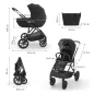 Комбинирана количка Kinderkraft Prime 3 2в1, BLACK