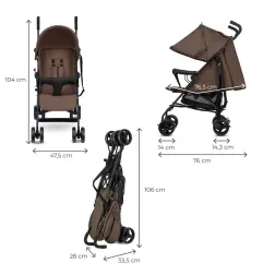 Лятна количка Kinderkraft TIK BROWN – снимка 5