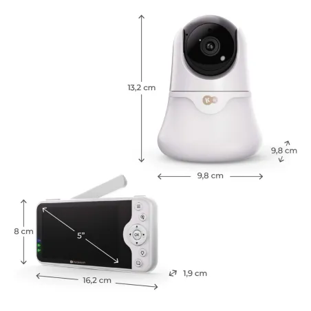 Бебефон с камера KinderKraft NITEEYE GLOW WHITE