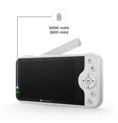Бебефон с камера KinderKraft NITEEYE GLOW WHITE – снимка 4