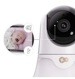 Бебефон с камера KinderKraft NITEEYE GLOW WHITE – снимка 7